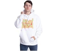 Billie Eilish - Airbrush Flames Blohsh White - Hoodie - Weiß - L - 80% Baumwolle, 20% Polyester,Schweiß Weiß L