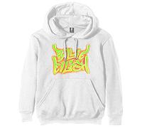 Billie Eilish - Airbrush Flames Blohsh White - Hoodies Weiß XX-Large