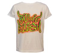 Billie Eilish Graffiti Logo Kinder T-Shirt 140 Weiß
