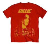 Billie Eilish Herren BILLIETS15MR05 T-Shirt, rot, XXL
