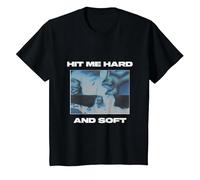 Billie Eilish Hit Me Hard and Soft Inverted Black T-Shirt, Kinder, Schwarz, 116