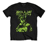 Billie Eilish T-Shirt Illustration – Offizielles Unisex Schwarz – L