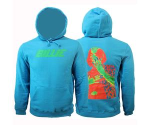 Billie Eilish Thermal Photo Neon Logo Hoodie Pullover Pullover M Blau