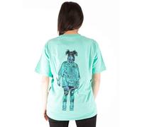 Billie Eilish T-Shirt Neon-Logo 'Billie' – Unisex, Official, Blau, Größe M