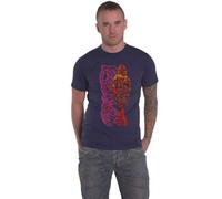 Billie Eilish Unisex T Shirt Neon Logo & Billie Official Unisex Navy Blue T-Shirt, Blue,