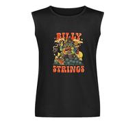 Billy Strings Black Cotton T-Shirt Unisex Men Sleeveless Vest Tank Tops Undershirt Black XL