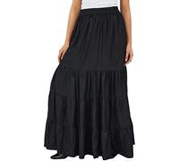 Bimba Frauen Boho Long Flaired Maxi Tierrock Elastische Taille Bohemian Röcke