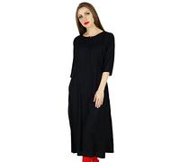 Bimba Frauen Rayon gerade Kurta Kurti 3/4 Ärmel lässig Sommerbluse