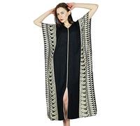 Bimba Frauen Rayon Lange Kaftan schwarzen Kaftan Maxi-Kleid Coverup Top