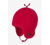 Bindemütze Mädchen Baby PURE PURE by Bauer aus Merinowolle himbeer Gr. 51 cm