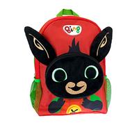 Bing Rucksack Jungen | Plüsch Tasche Mit 3D-Ohren | Kindergartenrucksack Jungen | Einheitsgröße Rot