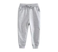 BINIDUCKLING Kids Boys' Jogging Bottoms Cotton Elastic Baggy Sweatpants Sports Pants Outdoor for Children Toddler Baby Waist Casual Trousers，Grey，3T
