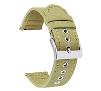 BINLUN Canvas Uhrenarmband Schnellverschluss Stoff Uhrenarmbänder 18mm 20mm 22mm 24mm Textil Ersatzarmbänder für Herren und Damen mit Silber/Schwarze Schnalle