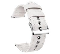 BINLUN Canvas Uhrenarmband Schnellverschluss Stoff Uhrenarmbänder 18mm 20mm 22mm 24mm Textil Ersatzarmbänder für Herren und Damen mit Silber/Schwarze Schnalle