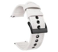BINLUN Canvas Uhrenarmband Schnellverschluss Stoff Uhrenarmbänder 18mm 20mm 22mm 24mm Textil Ersatzarmbänder für Herren und Damen mit Silber/Schwarze Schnalle