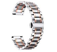 BINLUN Edelstahl Uhrenarmband 12/14/16/18/19/20/21/22/24mm Metall Ersatzarmband für Smartwatch Schnellwechsel, gerades & gebogenes Ende Damen&Herren