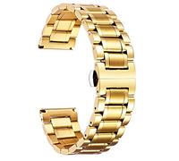 BINLUN Edelstahl Uhrenarmband 12/14/16/18/19/20/21/22/24mm Metall Ersatzarmband für Smartwatch Schnellwechsel, gerades & gebogenes Ende Damen&Herren