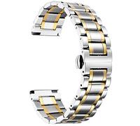 BINLUN Edelstahl Uhrenarmband 12/14/16/18/19/20/21/22/24mm Metall Ersatzarmband für Smartwatch Schnellwechsel, gerades & gebogenes Ende Damen&Herren