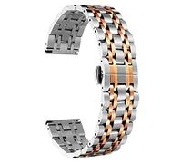 BINLUN Premium-Uhrenarmbänder aus Edelstahl, solide, Ersatz-Uhrenarmbänder für Damen und Herren, 6 Farben (Gold, Silber, Schwarz, Roségold, Goldton, Roségold), 13 Größen (12 mm - 24 mm)