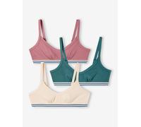 Bio-Kollektion: 3er-Pack Mädchen Bustiers JONEN, uni wollweiß Gr. 146/152