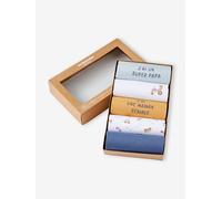 Bio-Kollektion: 5er-Pack Baby Kurzarm-Bodys in Geschenkbox blau Gr. 86 von vertbaudet