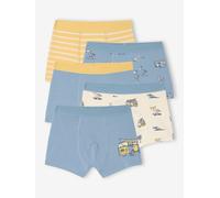 Bio-Kollektion: 5er-Pack Jungen Stretch-Boxershorts himmelblau Gr. 98/104 von vertbaudet