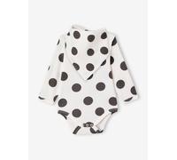 Bio-Kollektion: Baby Geschenk-Set: Body & Lätzchen mit Tupfen wollweiß Gr. 86 von vertbaudet