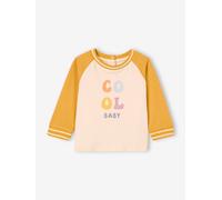 Bio-Kollektion: Baby Shirt COOL BABY senfgelb Gr. 86 von vertbaudet