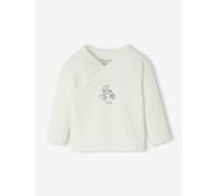 Bio-Kollektion: Gemusterte Baby Jacke mit Druckknöpfen BASIC aqua Gr. 56 von vertbaudet