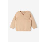 Bio-Kollektion: Strickjacke für Neugeborene beige Gr. 44 von vertbaudet