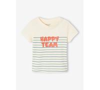 Bio-Kollektion: T-Shirt Baby Jungen wollweiß Gr. 92/98 von vertbaudet