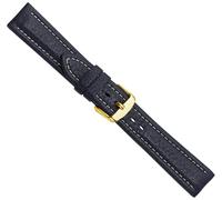 Bio-Leder Ersatzband Uhrenarmband XL Kalbsleder Dunkelblau 25647G