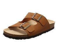 Bio Life Damen Pantolette Hausschuh in Braun aus Echtleder mit Weichfußbett. braun Gr. 38