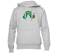 BIOCLOD Eat The Rich Hungry Caterpillar Männer Frauen Unisex Kapuzenpullover Grau Men Women Hoodie Grey