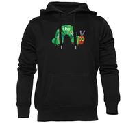BIOCLOD Eat The Rich Hungry Caterpillar Männer Frauen Unisex Kapuzenpullover Schwarz Men Women Hoodie Black