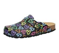 Clog LICO "Clog Bioline Clog Print", Gr. 37, schwarz, Synthetik, Schuhe (98737509-37) schwarz