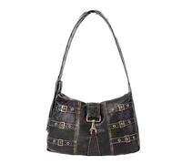 BIOSA Damen Gothic-Handtasche, Lokomotive, Y2k-Umhängetasche, vielseitige Hobo-Tasche aus Leder, Tasche mit Henkel, ästhetische Geldbörse