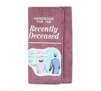 Bioworld Beetlejuice Handbook for The Recently Deeased Womens' Snap Faux Leather Tri-Fold Wallet Purple Medium