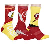 Bioworld DC Comics Superhelden Flash Logo Athletic Crew Socken 3 Paar Pack