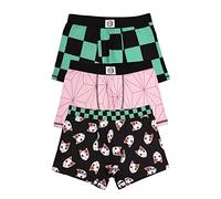Bioworld Demon Slayer Herren Boxershorts mit Charaktermuster, 3 Stück, Mehrfarbig, X-Large