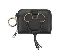 Bioworld Disney Mickey Mouse Geldbörse aus Metall, Micky und Quaste, 11,4 cm, Schwarz