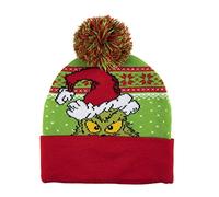 Bioworld Dr. Seuss The Grinch Who Stole Weihnachtsmütze Peeking Character Pom Beanie Cap Lizenziert Neu, Grün , Einheitsgröße