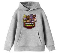 Bioworld Five Nights At Freddy's Character Pixel Art Jungen-Sweatshirt, Grau meliert, Grau, X-Large
