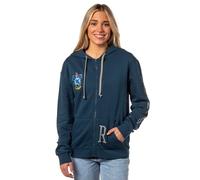 Bioworld Harry Potter Hogwarts Alumni Hauswappen für Damen, leichter Kapuzenpullover mit Reißverschluss, Ravenclaw, M