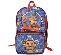 Bioworld Kinder-Rucksack und Lunchtasche-Set, 5 Nächte bei Freddys, 40,6 cm, leichte Schultasche mit isolierter Lunchtasche, perfekt für Vorschule und Grundschule