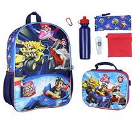 Bioworld Paw Patrol Rucksack, 40,6 cm, Federmäppchen, Wasserflasche, Snack-Set, 7-teiliges Set für Kinder, Schulrucksack