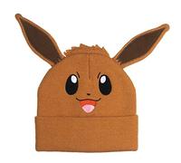 Bioworld Pokemon Eevee Bestickte Beanie-Mütze, Einheitsgröße, lizenziert, Braun, Einheitsgröße