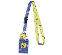 Bioworld SpongeBob Schwammkopf Ausweishalter mit Charakter-Gummi-Anhänger und Sammelaufkleber