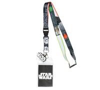 Bioworld Star Wars Luke Skywalker Lichtschwert-Schlüsselband, Wendbar, Ausweishalter, Schlüsselband