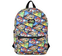 Bioworld Super Mario 40,6 cm Kinder-Rucksack, bunter Cartoon-Schultasche mit Fronttasche und seitlichem Netz, leichter Reiserucksack für Jungen und Mädchen, BPA88G4SMB